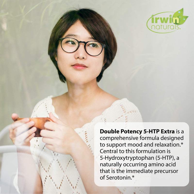 [Australia] - Irwin Naturals Double Potency 5-HTP Extra Mood & Relaxation for Seratonin Production - 60 Liquid Soft-Gels 