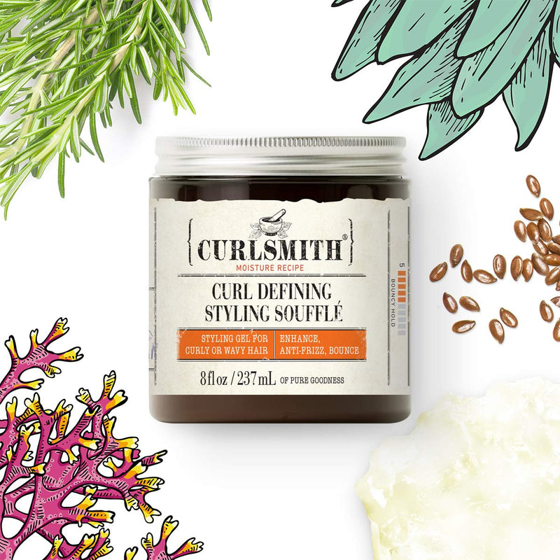 [Australia] - Curlsmith - Curl Defining Styling Soufflé - Vegan Medium Hold Styling Gel for Wavy, Curly and Coily Hair (8oz) 8 Fl Oz (Pack of 1) 