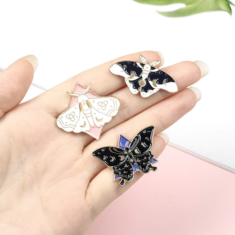[Australia] - Butterfly Enamel Pins Set Cool Horror Enamel Lapel Pins Brooches for Backpacks Steampunk Badge Jewelry for Women 2# butterfly pins 