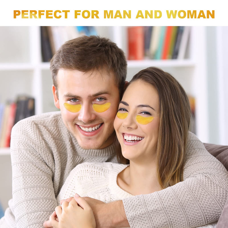 [Australia] - URAQT 24K Gold Under Eye Treatment Masks, 30 Pairs Natural Under Eye Gel Patches Collagen Eye Masks, Hydrating Under Eye Gel Pads for Under Eye Wrinkles, Remove Eye Bags, Dark Circles, Skincare 