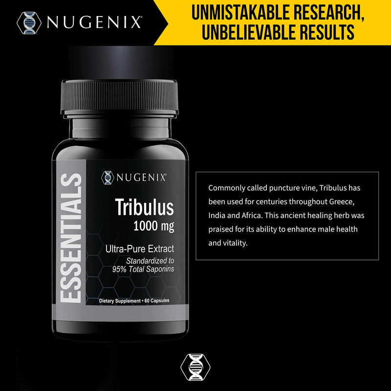 [Australia] - Nugenix Essentials Tribulus Terrestris Extract - 95% Total Saponins, 1000mg High Potency, Extra Strength, 60 Count 