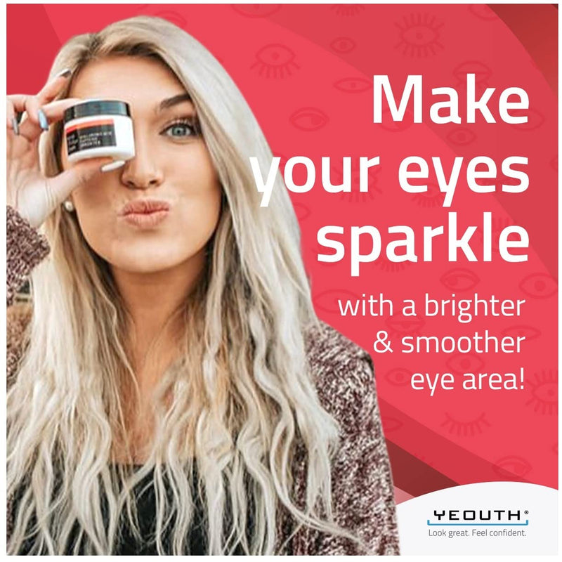 [Australia] - YEOUTH Retinol Eye Cream, Anti-Aging Eye Cream w/ Hyaluronic Acid, Tripeptide Complex & Green Tea - Moisturize, Brighten, Soothe, Protect & Reduce Fine lines, Wrinkles, Dark Circles & Puffiness (1oz) 28.3 g (Pack of 1) 
