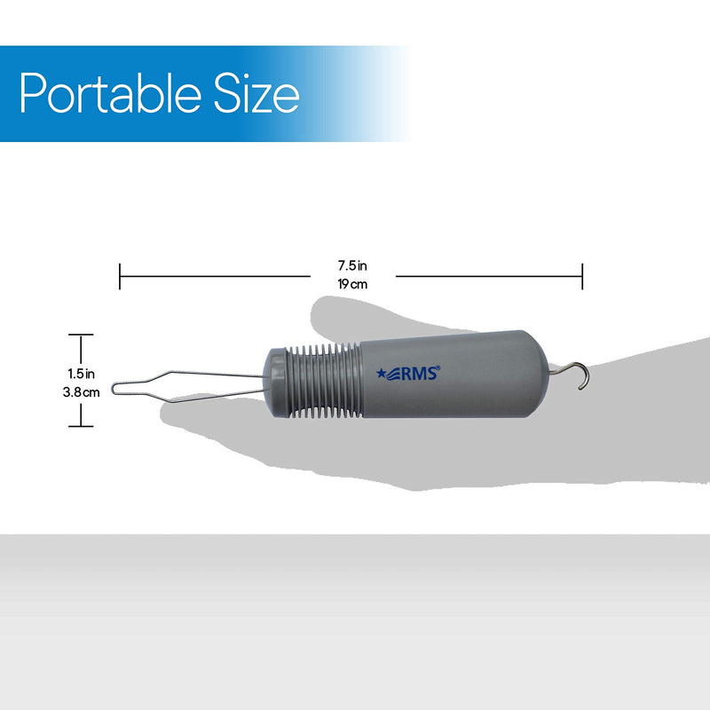 [Australia] - RMS Button Hook with Zipper Pull - Button Assist Device with Comfort & Wide Grip, Shirt & Coat Buttoning Aid Ideal for Limited Dexterity Caused by Arthritis (Grey) 