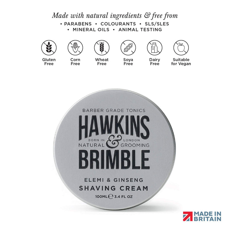 [Australia] - Hawkins & Brimble Mens Water Pomade, Matt Clay & Shave Cream Set/Bundle - H2O Based Hair Styling/Grooming | Firm Hold Allows for Restyling with Matt or Pomade | Both Wash Out Easily 