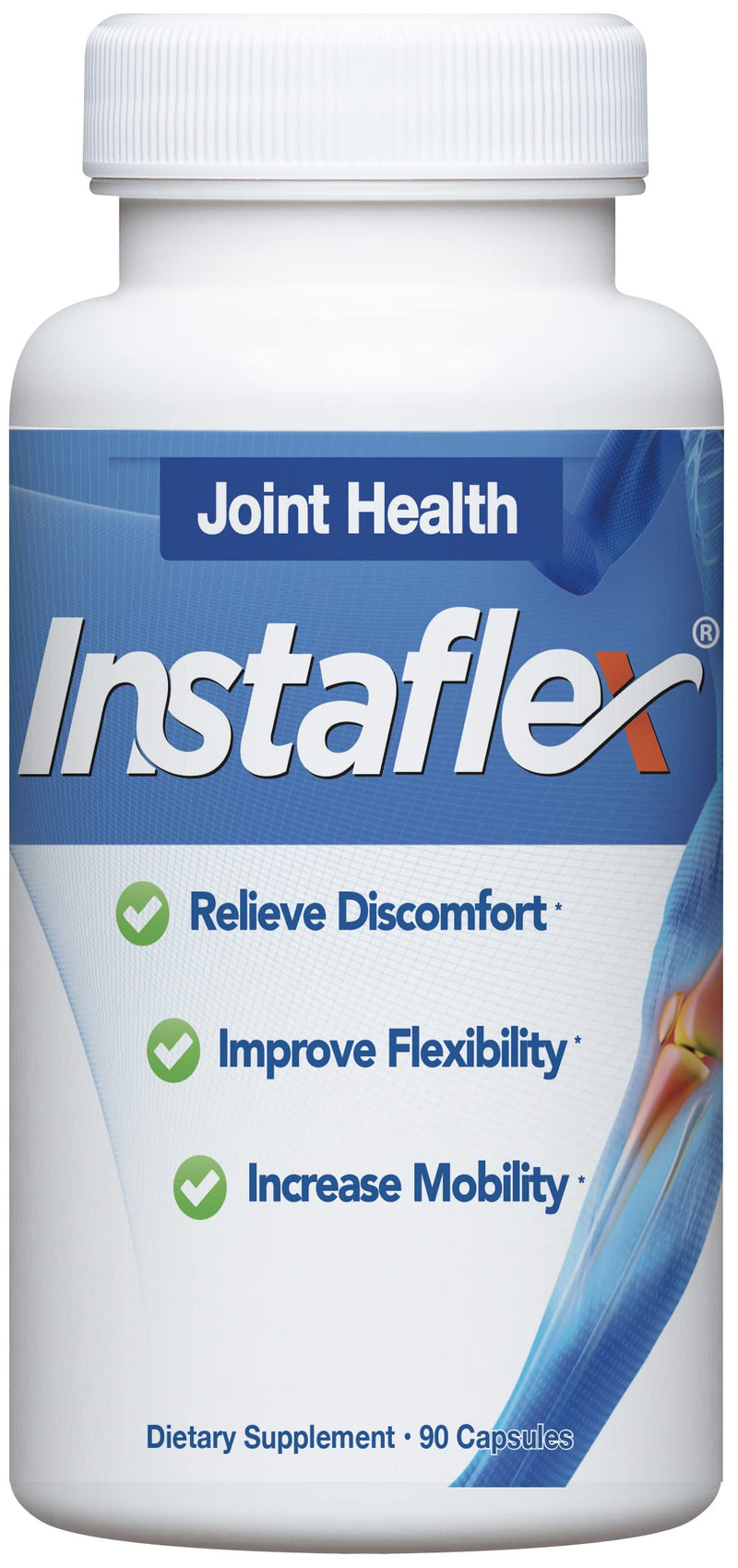 [Australia] - Instaflex Joint Support - Clinically Studied Joint Relief Blend of Glucosamine, MSM, White Willow, Turmeric, Ginger, Cayenne, Hyaluronic Acid - 90 Capsules 90 Count (Pack of 1) 