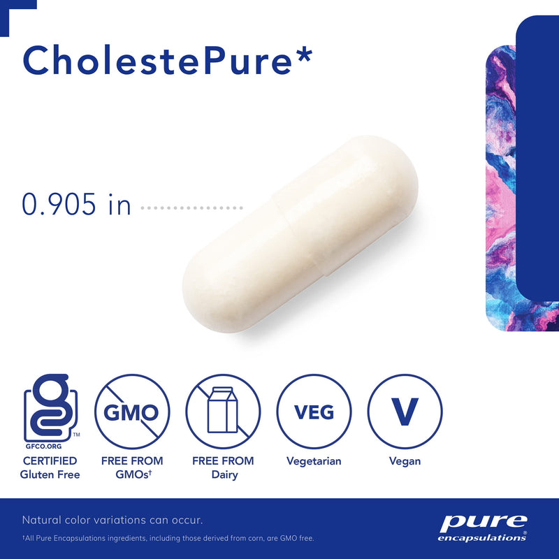 [Australia] - Pure Encapsulations CholestePure | Supplement to Support Cardiovascular and Prostate Health, Enzyme Function, and Lipid Metabolism* | 90 Capsules 90 Count (Pack of 1) Standard Packaging 