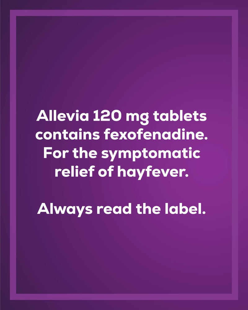 [Australia] - Allevia 120 mg tablets Fexofenadine - Hayfever Allergy Relief - Pack of 15 – 24hr Relief from Symptoms Including Sneezing, Watery Eyes, Itchy & Runny Nose - Prescription Strength 