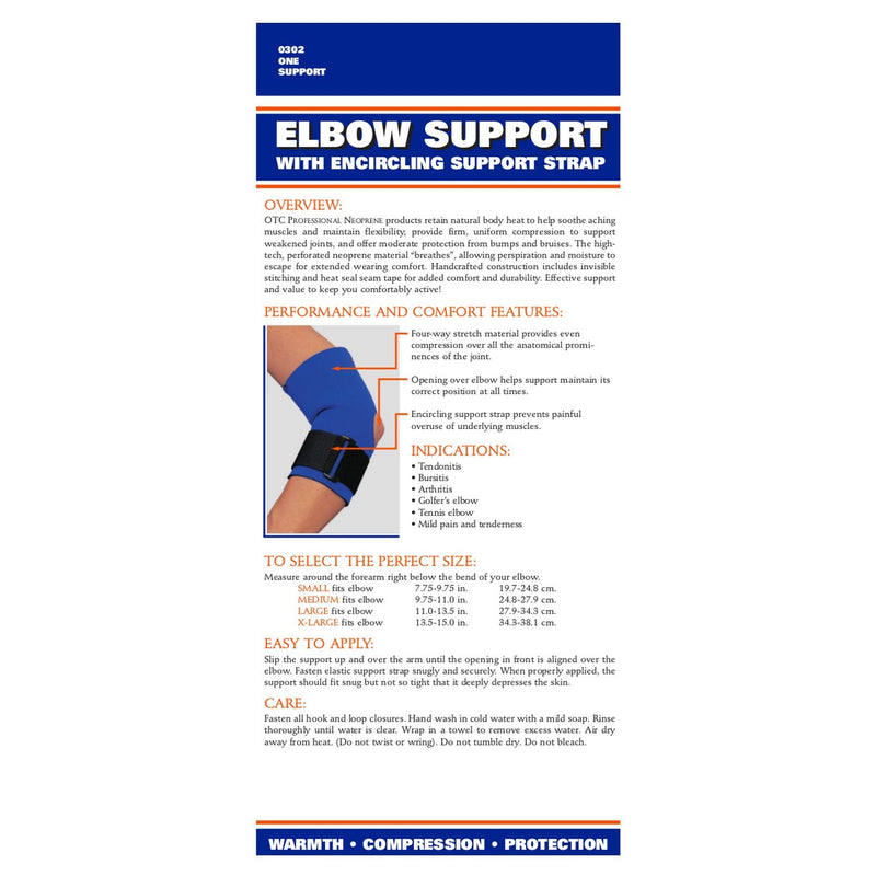 [Australia] - OTC Elbow Support, Encircling Support Strap, Neoprene, Black, Large 