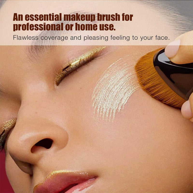 [Australia] - Foundation Makeup Brush, Top Kabuki Face Brush Multifunctional for Blending Liquid, Cream or Flawless Powder Cosmetics (black) 