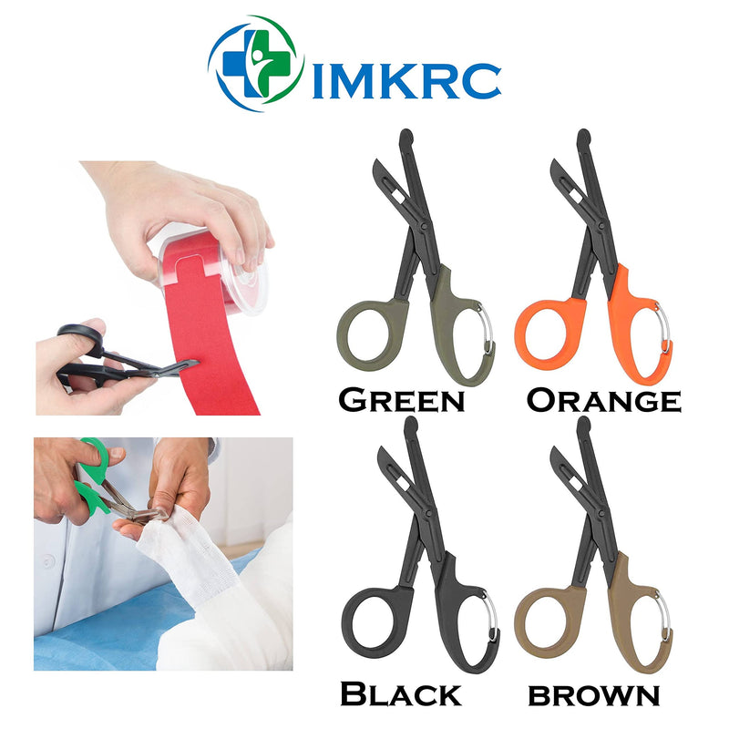 [Australia] - Titanium Bandage Shears Scissors 19cm , EMT and Trauma Shears, Bent Stealth Black Coated for Nurses, Students, Emergency Room (Brown) Brown 