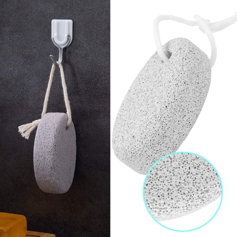 [Australia] - Pumice Stone 2Pcs, Natural Lava Pumice Stone for Feet/Hands/Body, White Calluse Remover/Foot Scrubber Stone for Dead/Hard Skin, Foot File for Men/Women by MAYKI Grey 