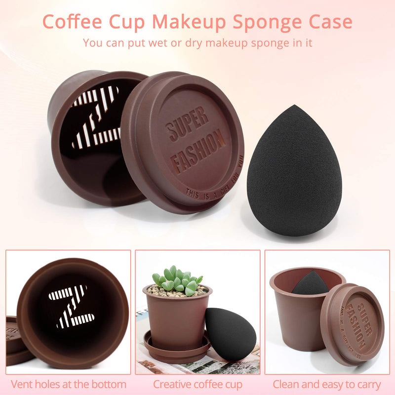 [Australia] - Foonbe Makeup Sponge, Latex Free and Vegan Makeup Blender Beauty Sponge, for Powder, Cream or Liquid Application (1 Pc, Black) 