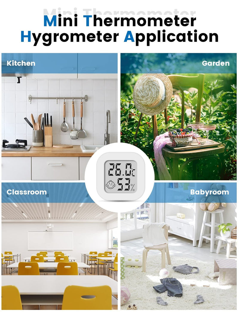 [Australia] - Digital Hygrometer Indoor Thermometer Room Thermometer and Humidity Gauge with Temperature Humidity Monitor for Greenhouse, Garden, Cellar 