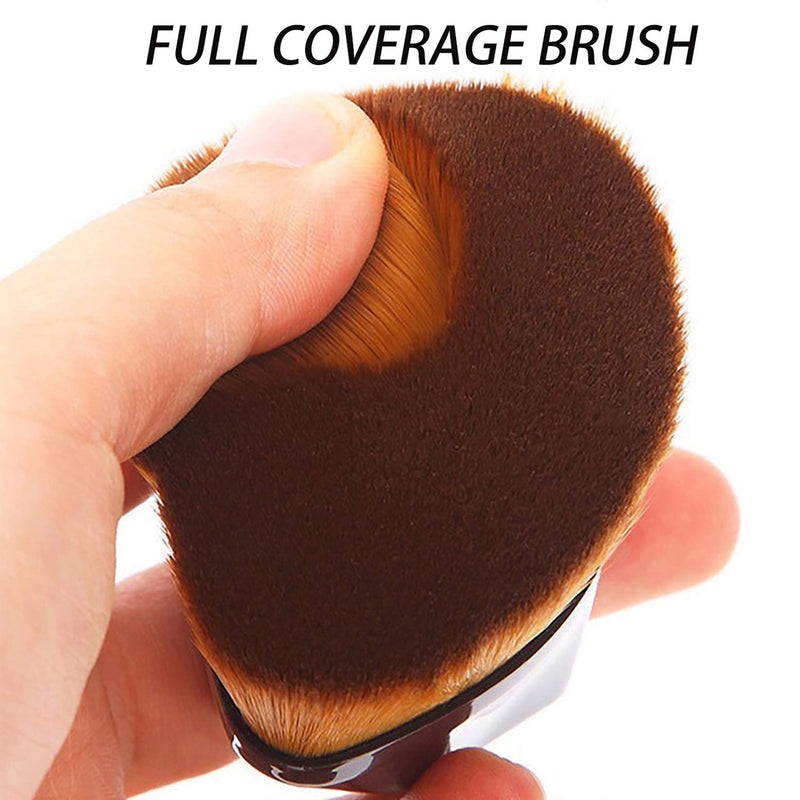 [Australia] - Falliny Foundation Makeup Brush, Flat Top Kabuki Travel Liquid Foundation Brush Perfect for Blending Liquid, Cream or Flawless Powder Cosmetics, Full Coverage Face & Body Brush with Protective Case Black 