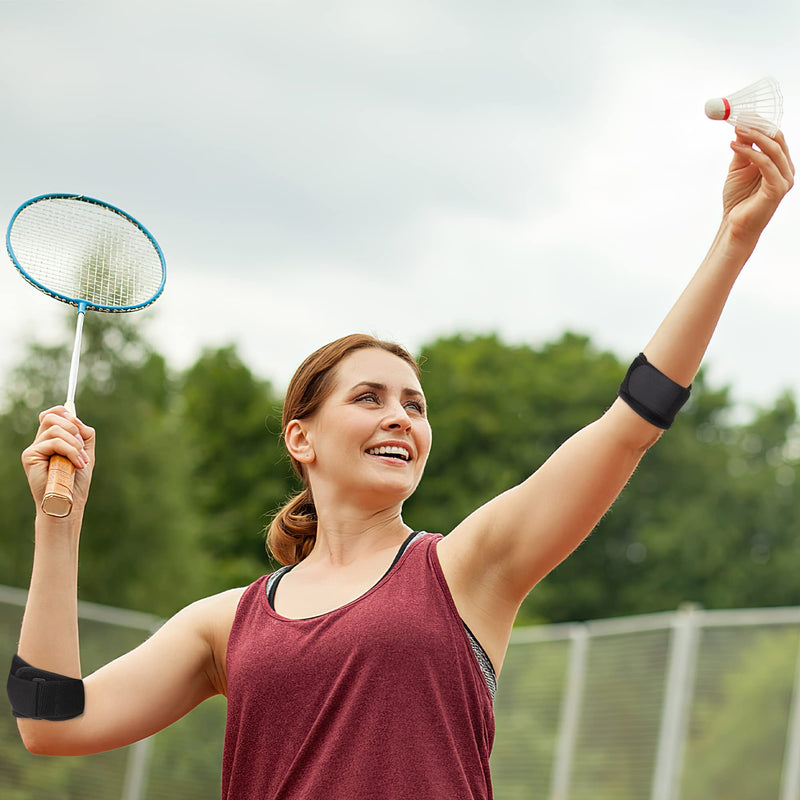 [Australia] - Tennis Elbow Braces for Tendonitis and Tennis Elbow,Golfers Elbow Forearm Brace Straps and Compression Pad for Men and Women,Neoprene Wraps Tennis Elbow Support Band Relief Black-1 Pack 