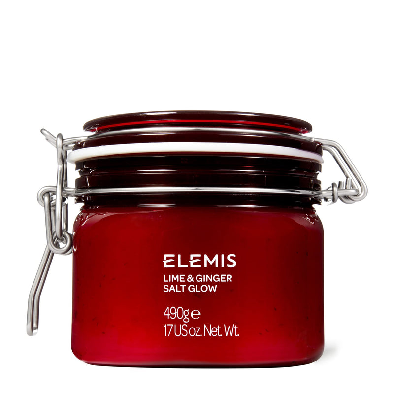 [Australia] - ELEMIS Lime and Ginger Salt Glow, Invigorating Salt Body Scrub, Exfoliating Scrub to Nourish and Tone, Body Exfoliator for Exceptionally Soft Skin, 490g 