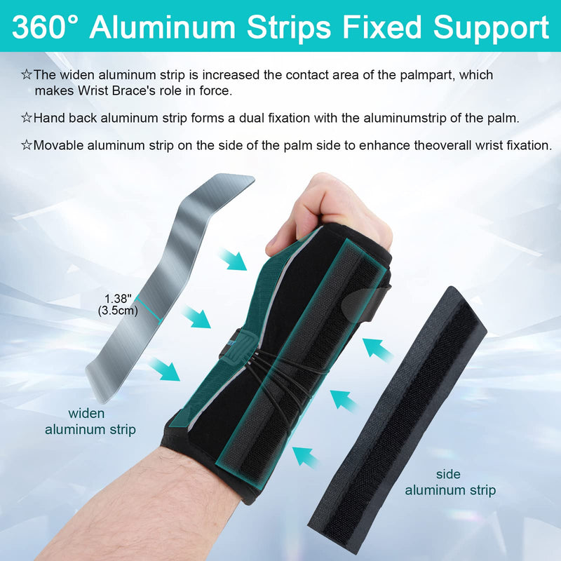 [Australia] - TANDCF bestlife Unisex Universal Wrist Lacer Wrist Brace for Carpal Tunnel Syndrome & De Quervain’s Syndrome,Adjustable Night Wrist Support Brace with Splints Right Hand For Women & Men,Great for Wrist Pain,Sprain,Sports Injuries,Joint Instability,Arth... 