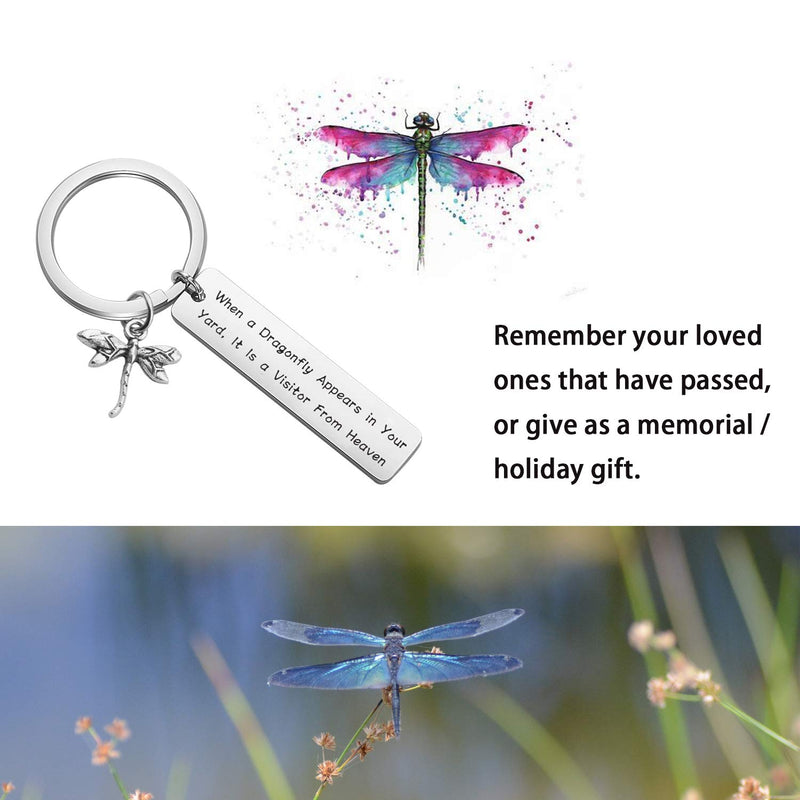 [Australia] - MAOFAED Dragonfly Gift Dragonfly Memorial Gift Loss of Love One Gift Remembrance Gift Dragonfly Lover Gift When a Dragonfly Appears in Your Yard It is a Visitor from Heaven 