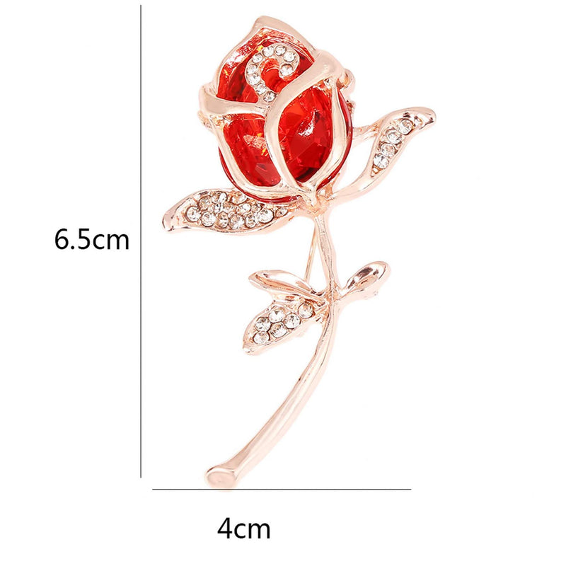 [Australia] - SONGLIN 3pcs Multicolor Red Rhinestone Crystal Bird Flower High Heels Brooch Pin Set for Women colorful 