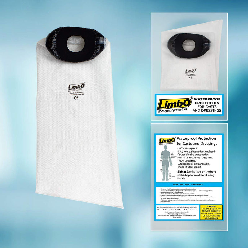 [Australia] - LimbO Waterproof Protectors M60 Adult Half Arm - Cast and Dressing Cover 25-29 cm above elbow circ. M60: 25-29 cm Above Elbow Circ. 