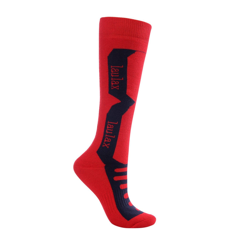 [Australia] - Laulax 3 Pairs Ladies Winter Thermal Long Hose Cashmere-Like Ski Socks, Size UK 3 - 7 / Europe 36 - 40, Gift Set, Red, Pink, Blue 
