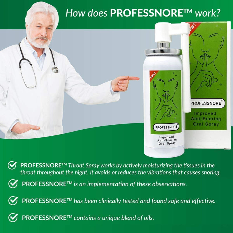 [Australia] - Snore Solutions Anti Snoring Stop Relief Spray ProfesSnore 1.69 Fl oz (50 ml) 1.69 Fl Oz (Pack of 1) 