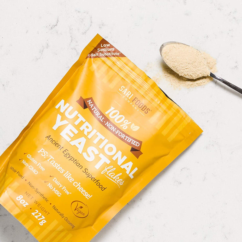 [Australia] - Non Fortified Nutritional Yeast Flakes, Whole Foods Based Protein Powder, Vegan, Gluten Free, Vitamin B Complex, Beta-glucans and All 18 Amino Acids (8 oz.) Original 8 Ounce (Pack of 1) 