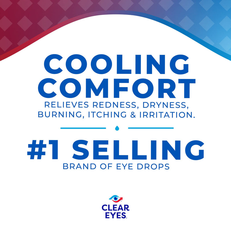 [Australia] - Clear Eyes Cooling Comfort Relief Eye Drops, 0.5 Fl Oz Redness Relief 