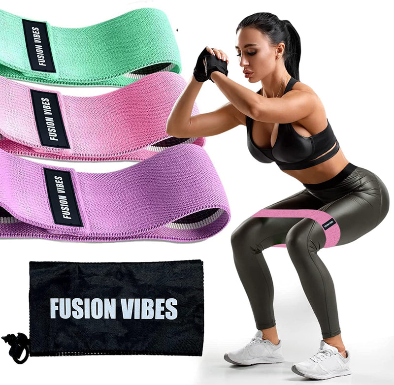 [Australia] - Premium Resistance Bands, Legs and Butt, Non-Slip Booty Bands, Glute Bands, Fabric Resistance Bands, Workout Fitness Bands for Hips & Women/Men/Beginners/Yoga, Athletes Strength Training, Fitness A 