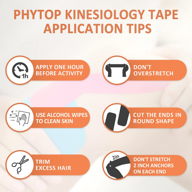[Australia] - PHYTOP K Tape Kinesiology Tape Continuous Roll, Elastic Physiotherapy Tape Water Resustant (5cm x 35m), Sports Tape Kinesiology for Muscle Injuries (Blue) 