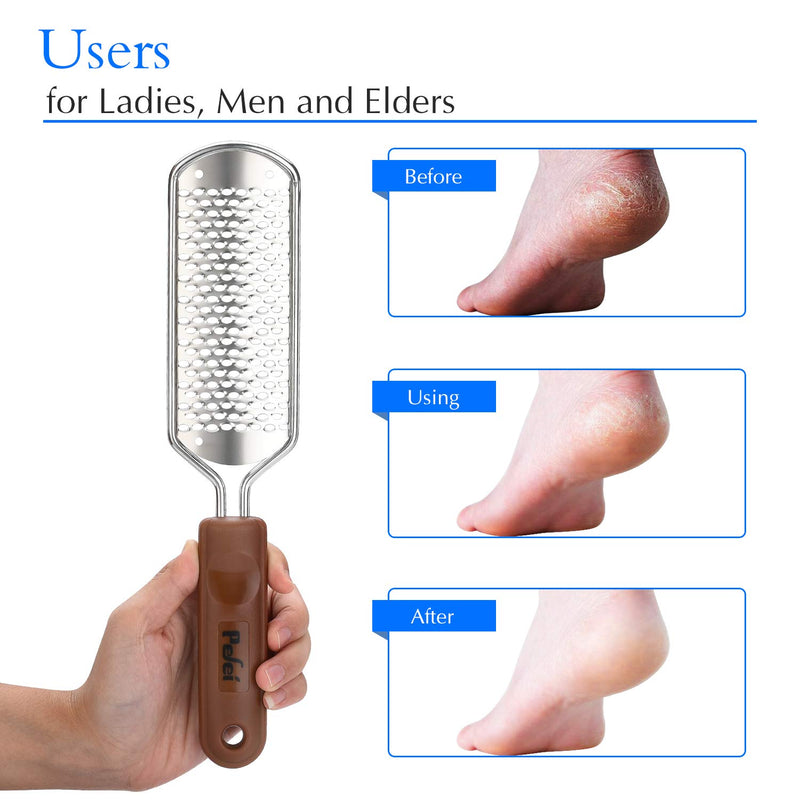 [Australia] - Professional Pedicure Foot File, Colossal Stainless Steel Detachable Foot Scrubber, Hard Skin Removers Pedicure Rasp for Wet and Dry Feet 