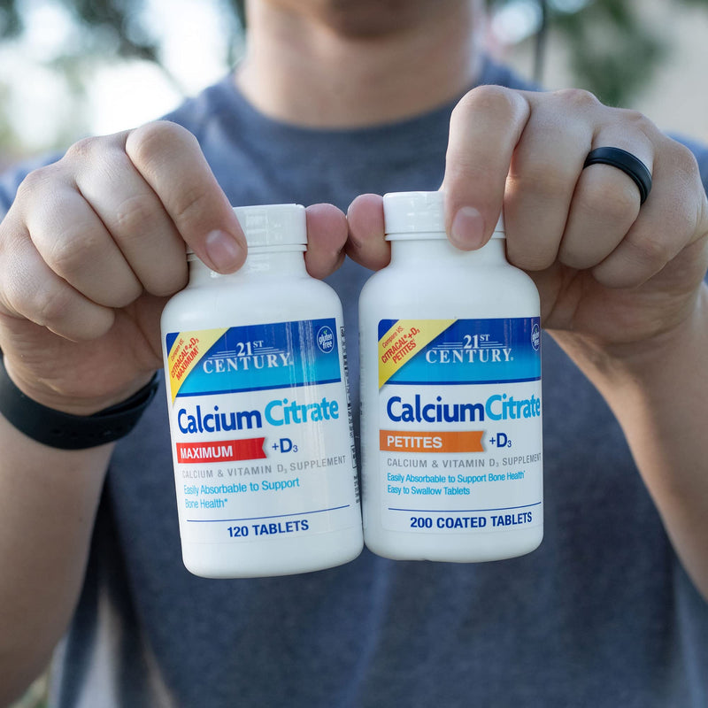 [Australia] - 21st Century Calcium Citrate Plus D Maximum Caplets, 120 Count (27493) 120 Count (Pack of 1) 