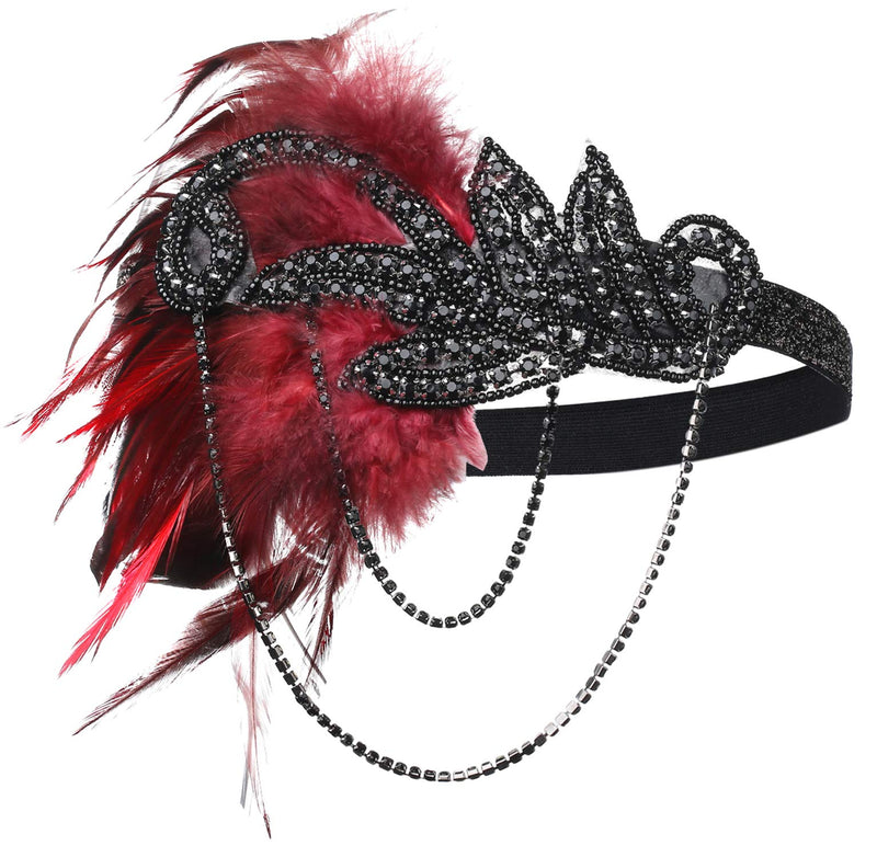 [Australia] - BABEYOND 1920s Flapper Accessories Gatsby Costume Accessories Set 20s Flapper Headband Pearl Necklace Gloves Cigarette Holder Set-122 