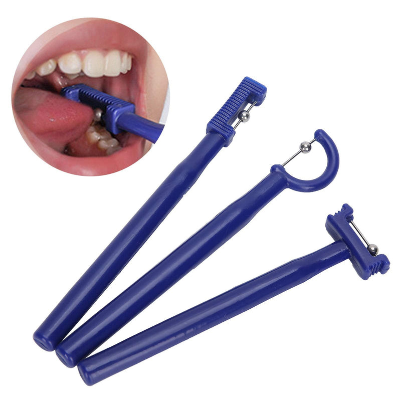 [Australia] - 3-piece Tongue Tip Exercise Set, Children Tongue Tip Exerciser Mouth Trainer Oral Muscle Strength Tongue Training Tool for Clear Speech 