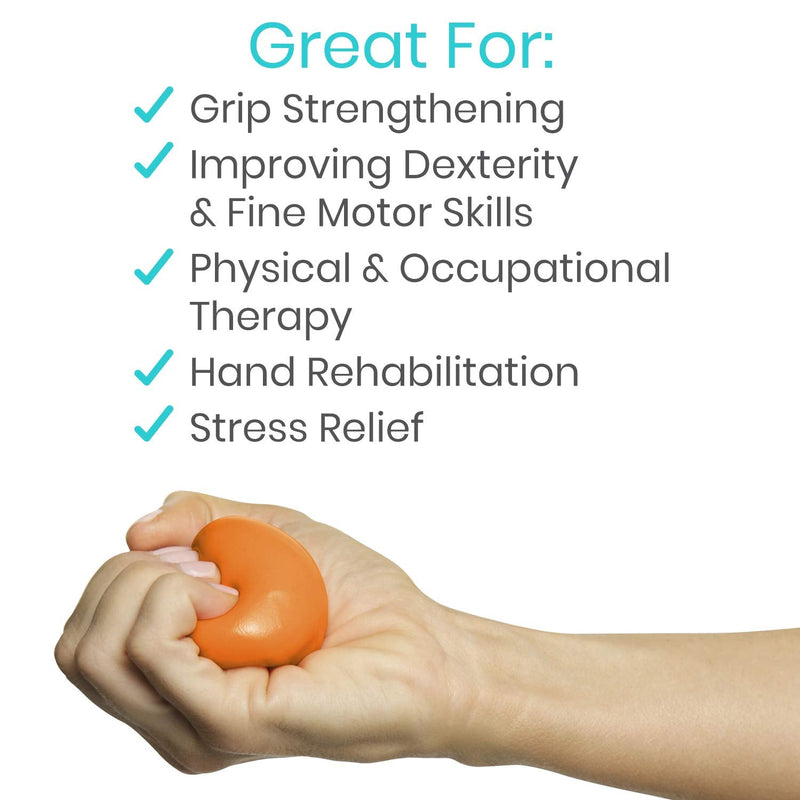 [Australia] - Vive Exercise Putty (6-Pack) - Therapeutic, Occupational and Therapy Tool - Thinking and Stress - Finger, Hand Grip Strength Exercises - Extra Soft, Soft, Medium, Firm Sensory Kit - Squeezable Ball 