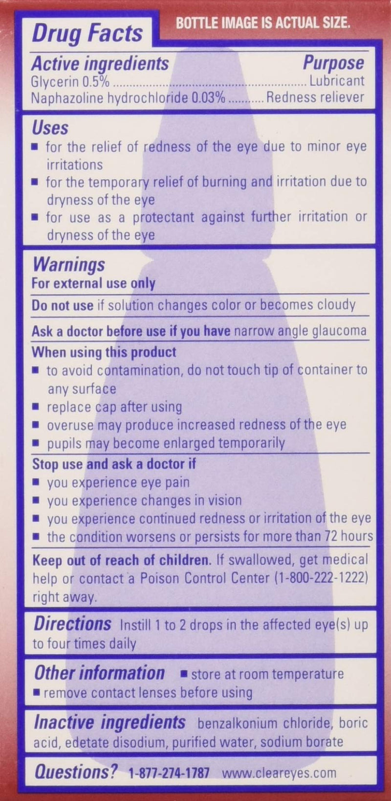 [Australia] - Clear Eyes Maximum Redness Relief Eye Drops - 1 oz 