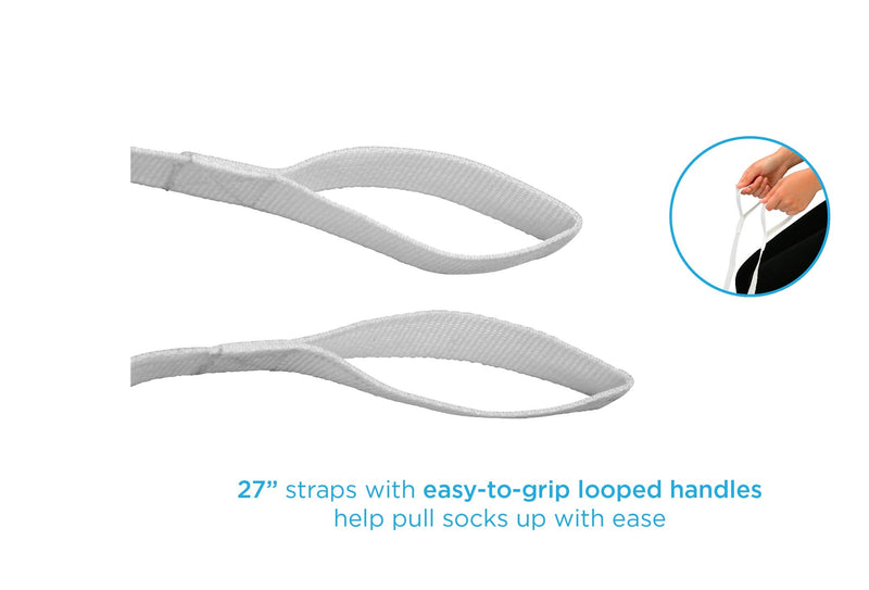 [Australia] - NOVA Sock & Stocking Aid, Soft Terry Cloth & Flexible, Easy to Use with Pull Up Straps 