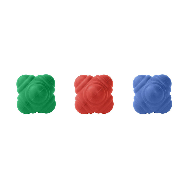 [Australia] - GSI Bounce Reaction Balls for Agility Reflex Speed Fitness Outdoor and Coordination Training (72 mm) 3 Pack 