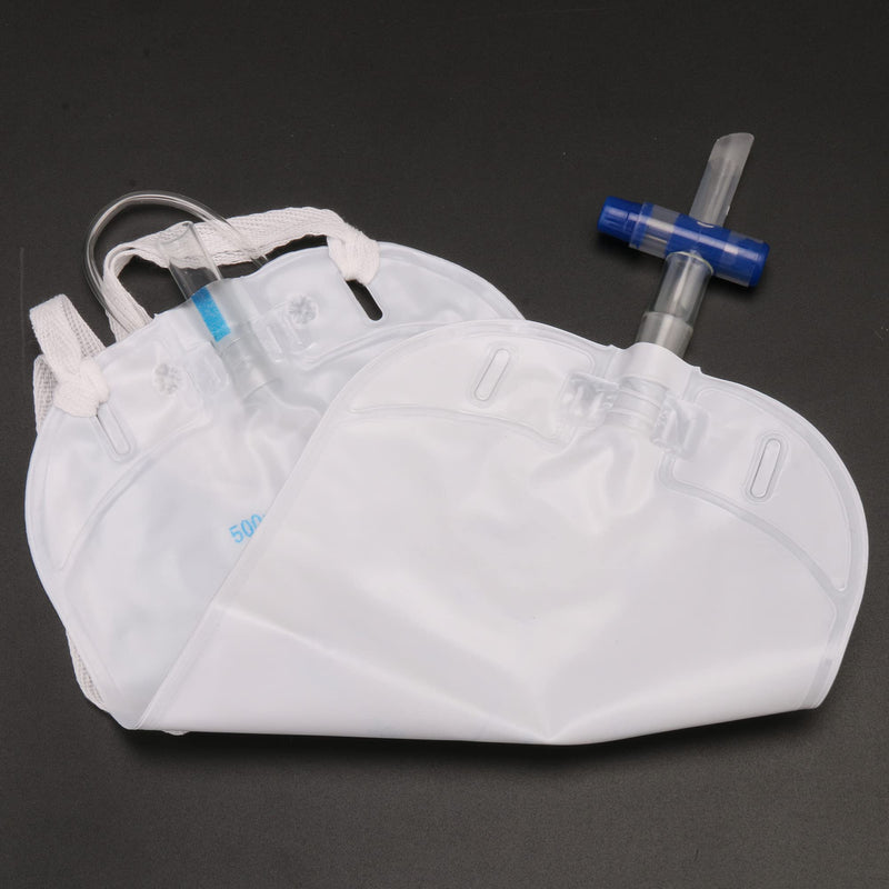 [Australia] - 5X Urinary Incontinence Complete Kit External Catheters Leg Night Drainage Bag with Kink Free Connection(500ml) 