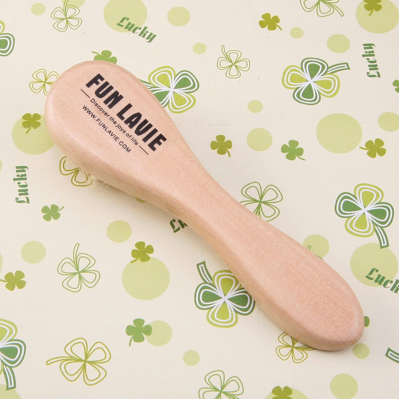 [Australia] - Facial Cleansing Brush Natural Bristle Wood Face Scrub Exfoliation Brush 5.7" - FUNLAVIE 
