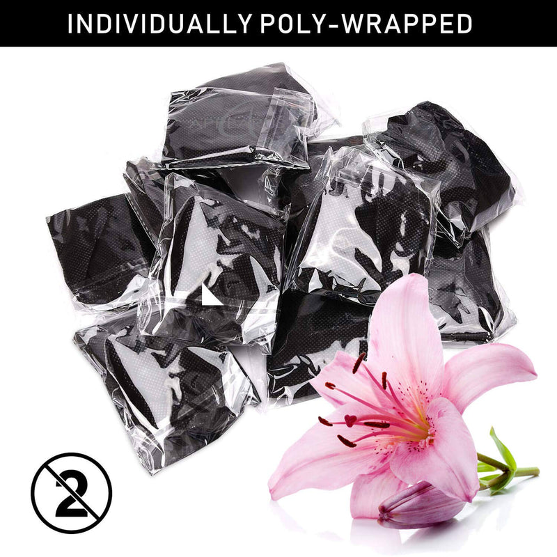 [Australia] - Appearus 50 Ct. Disposable Bras - Women's Disposable Spa Top Underwear Brassieres for Spray Tanning, Individually Pack (Black/DB101BLK) 