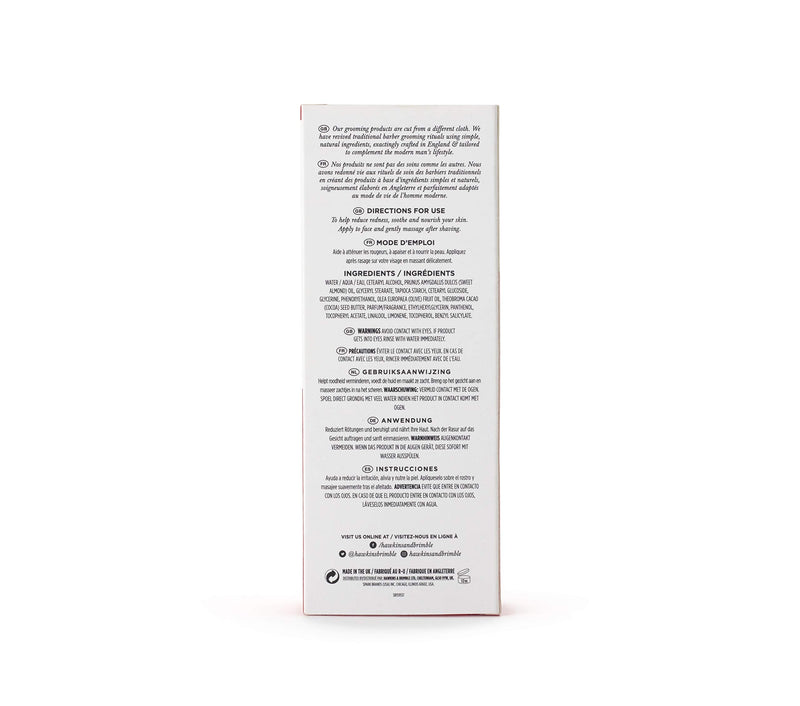 [Australia] - Hawkins & Brimble After Shave Balm for Men -125 ml Post Shaving Cocoa, Almond & Olive Oil Moisturising Skin Protection | Premium British Grooming & Skincare with Natural Ingredients (Post Shave Balm) Post Shave Balm 