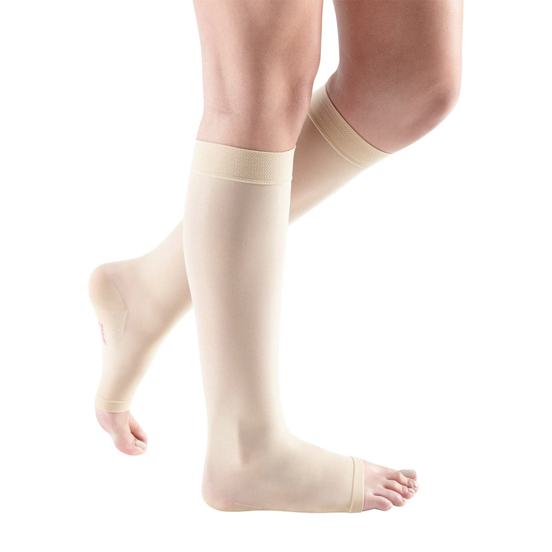 [Australia] - mediven sheer & soft for Women, 15-20 mmHg Calf High Open Toe Compression Stockings, Natural, III-Standard 3 