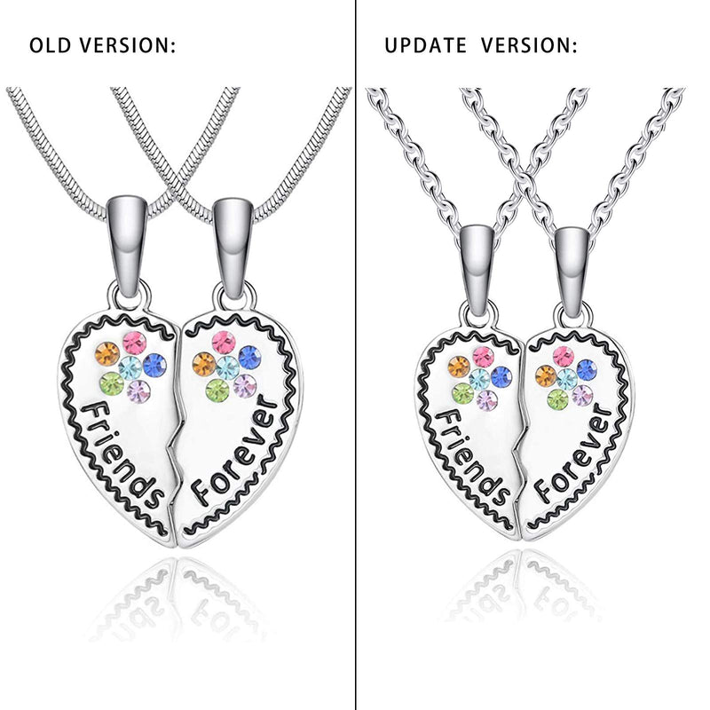 [Australia] - Lanqueen Unicorn Best Friend Necklace BFF Engraved Friendship Jewelry for 2 Friends Sisters Girls Birthday Gifts colorful 
