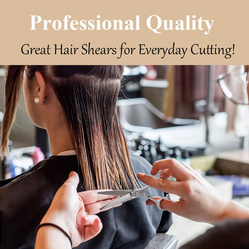 [Australia] - JASON 6" Hair Cutting Scissors Professional Hair Scissors Hair Trimming Scissors for Barber Hairdresser Stylist Women and Men C-shear 