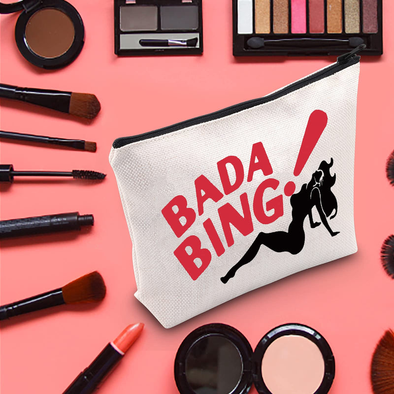 [Australia] - LEVLO Sopranos Fans Cosmetic Make Up Bag Sopranos Inspired Gift Bada Bing Sopranos Makeup Zipper Pouch Bag For Friend Family, Bada Bing, 