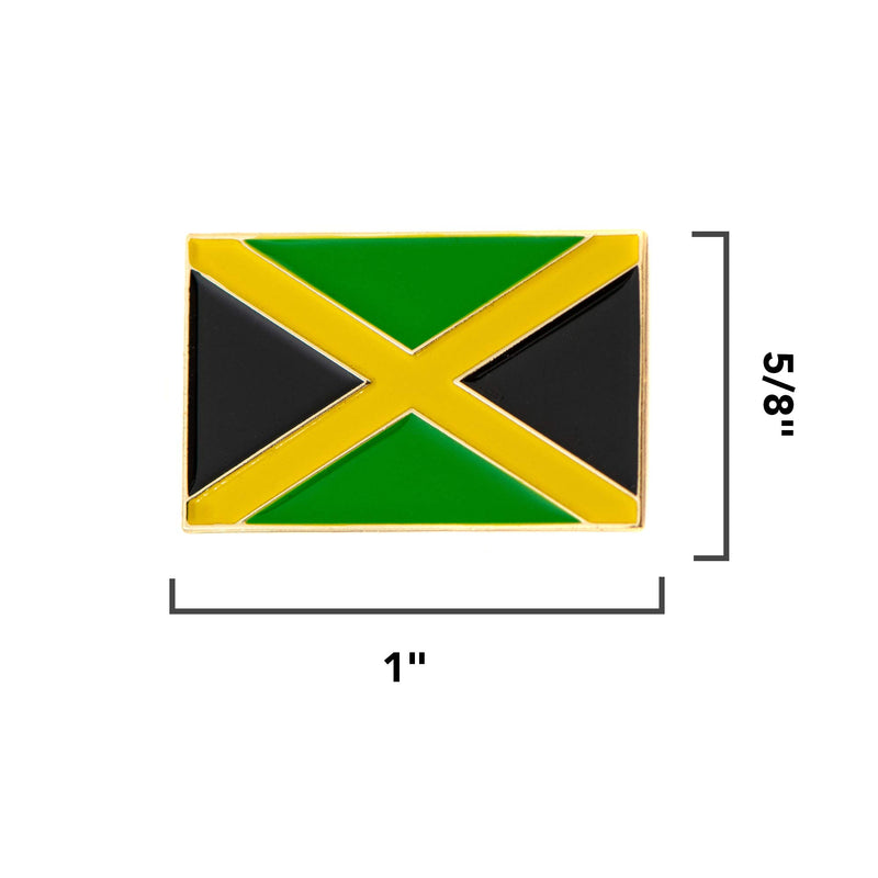 [Australia] - Desert Cactus Jamaica Country Flag Lapel Enamel Made of Metal Souvenir Hat Men Women Patriotic Jamaican (Rectangle Pin) 