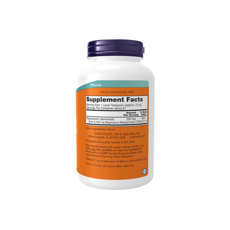 [Australia] - NOW Supplements, Magnesium Bisglycinate Powder, Enzyme Function*, Nervous System Support*, 8-Ounce 