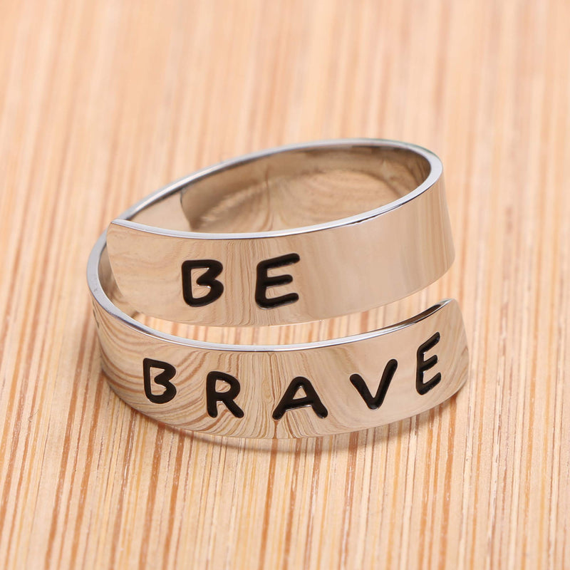 [Australia] - Yiyang Adjustable Ring Jewelry Personalized Rings Birthday Graduation Gifts for Girls … Be Brave 