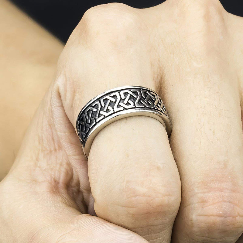 [Australia] - Gungneer Celtic Knot Stainless Steel Ring Celts Vintage Irish Eternal Love Strength Jewelry US Size 7-13 13 